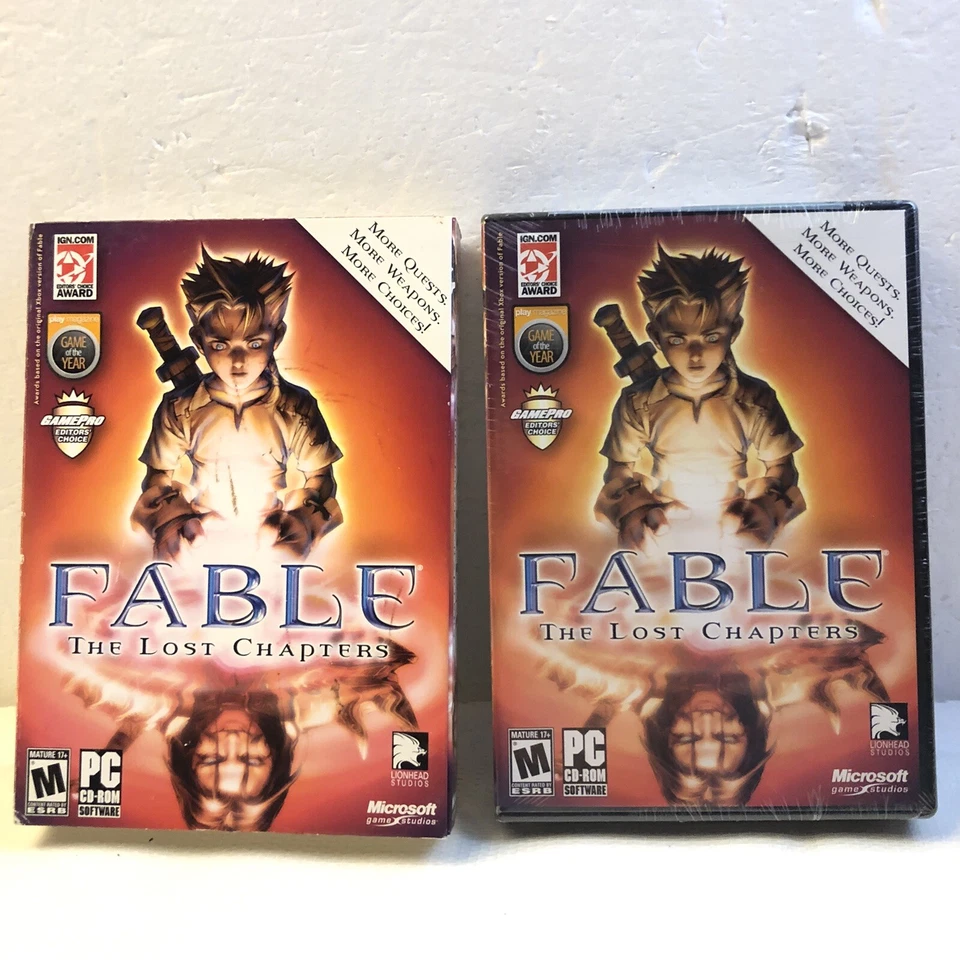 Fable The Lost Chapters PC CDROM 2005 NEW FACTORY SEALED dust jacket Slip cover - Image 1 of 4