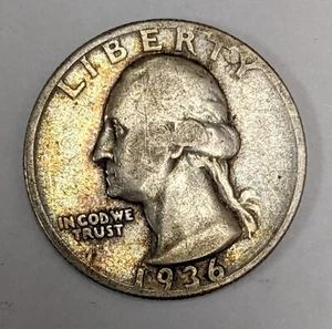 1936 P Washington Silver Quarter - Picture 1 of 3