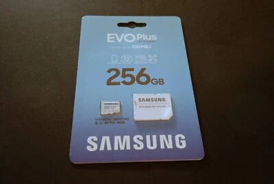 2021 Samsung EVO Plus 256GB UHS-I U3 A2 V30 microSDXC + adapter 2 * 4K Ultra HD - Image 1 of 3