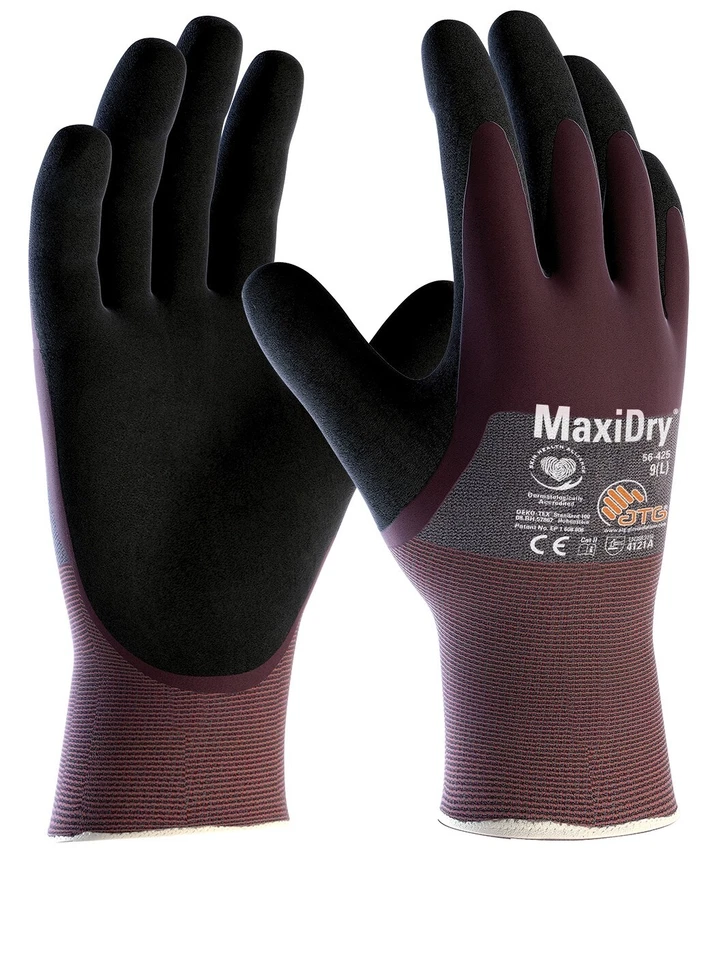 ATG Strickhandschuh MaxiDry violett/schwarz