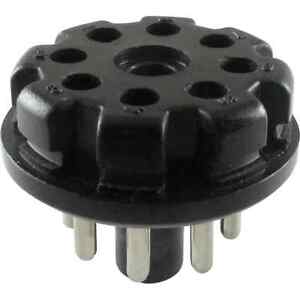 Plug, 8-Pin octal tube base, Black Plastic