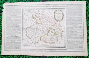 XVIII ème - Etats de Bohême (Rép Tchèque) - Belle Carte par Brion 50x32 de 1792 - Picture 1 of 1