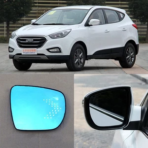 Rear View Mirror Blue Glasses LED Turn Signal Power Heating For Hyundai IX35 - Bild 1 von 9
