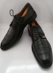 ECCO Herren 11 11,5 EU 45 Schwarz Leder Schuhe Cap Toe Oxford-Schuhe Business Arbeit - Bild 1 von 12