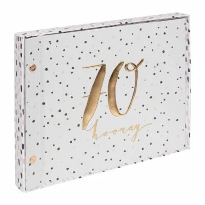 Libro de visitas de cumpleaños y álbum de fotos recuerdos de fiesta 60, 70 * EL141 Foto 1 de 2