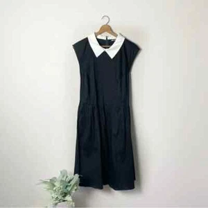Hot Topic Women's Size: 24 Black & White Collared Pin UP Fit & Flare Dress - Picture 1 of 8
