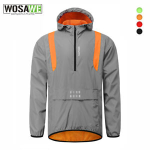 Full Reflective High Visibility Hoodies Cycling Jacket Windproof Coat