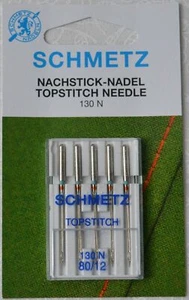Schmetz Machine Needle TOPSTITCH Size 80/12, Pack of 5 Needles - Imagen 1 de 1