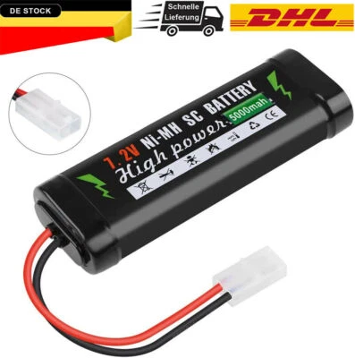 1/2x 7,2V 5000mAh Wiederaufladbar Akku Ni-MH Batterie Tamiya Stecker für RC Auto - Bild 1 von 4