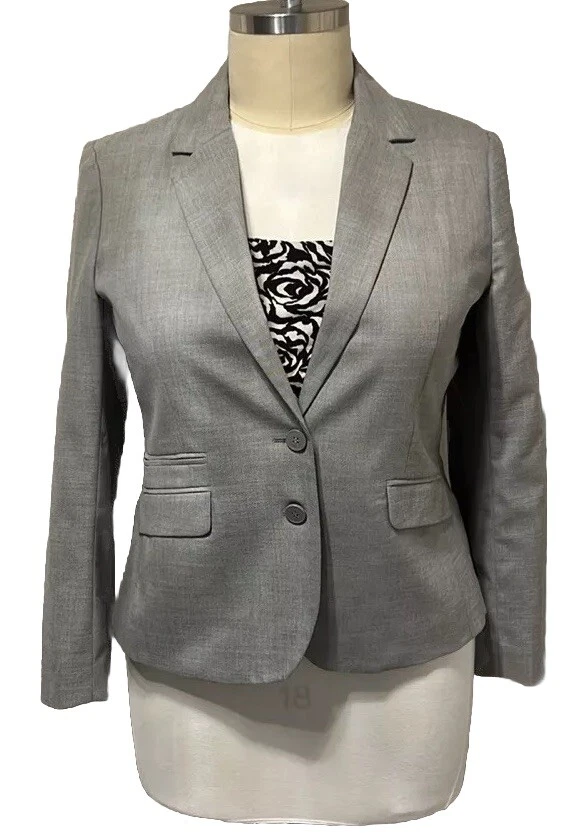 New York & Company | Светло-серый эластичный блейзер на двух пуговицах размер 18 - Изображение 1 из 4