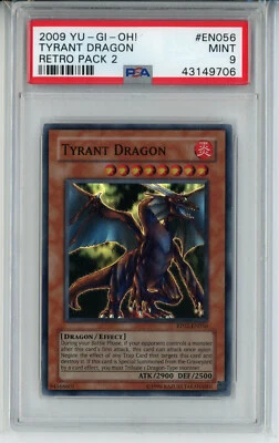 YUGIOH RP02-EN056 TYRANT DRAGON SUPER RARE HOLO FOIL PSA 9 MINT #43149706 - Image 1 of 2