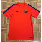 Nike FC Barcelona Training Soccer Jersey Shirt Kit 2016/17 Mens Small Orange