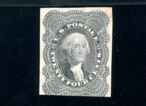 Scott 37P5 NGAI VF US Serie of 1857 Washington Proof +Cert SCV $1,500+ - Picture 1 of 3