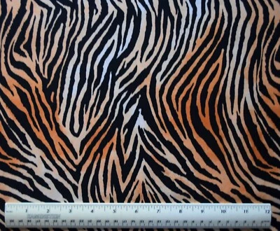 Brother Sister Tiger Stripe quilts apparel mascot  1/4 yd 100% cotton fabric - Image 1 of 2