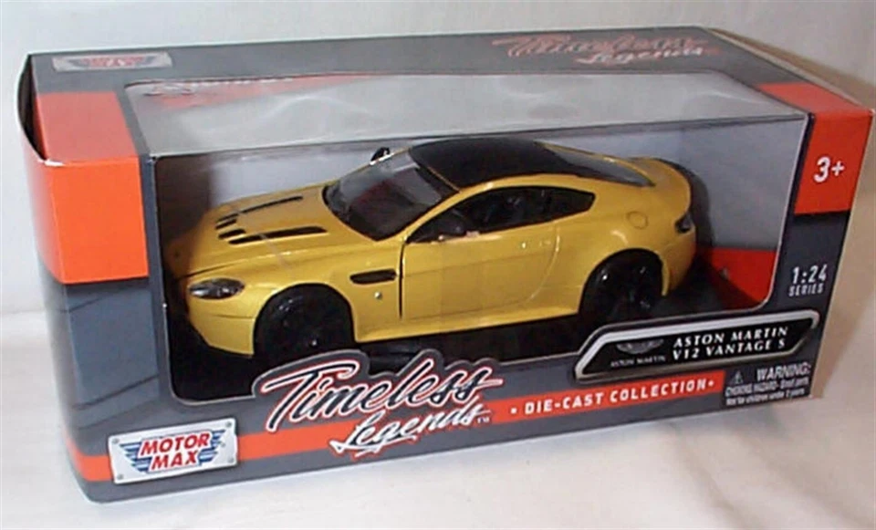 Aston Martin V12 Vantage S en Amarillo Modelo Escala 1-24 Motor Max Nuevo en Caja Foto 1 de 1