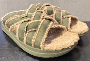 MALIBU SANDALS Zuma LX Sherpa Nylon Rubber Olive Green Men's Size 13 Sandals - Picture 1 of 9