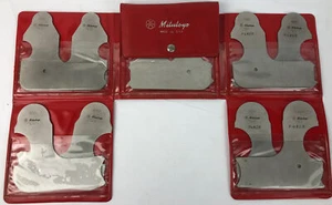 Raro MITUTOYO Metric Radius Gage Guage Set Produttori di Utensili Abbinato n. 75 Made in USA - Foto 1 di 12