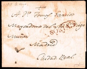 Soria - Prefilatelia - Soria PE 20R - 1818 carta fechada en "El Royo" - Picture 1 of 1