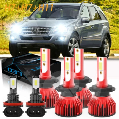 Combo faros antiniebla LED 6000K para Mercedes-Benz ML350 2006-2011 Foto 1 de 4