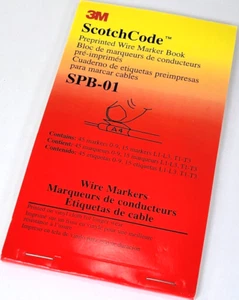 3M ScotchCode SPB-01 Preprinted Wire Marker Book Self Stick Preprinted SPB-01 - Picture 1 of 1