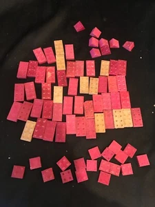 Vintage Assorted Lot of Wooden American Bricks Building Blocks Squares Wedges - Picture 1 of 7