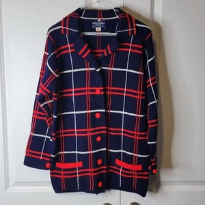 Vntg Women's Hand Full Fashioned Import Loomed Coat 1960's Era Virgin Acrylic Lg - Picture 1 of 8