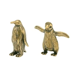 Handmade pure copper penguin antique decorative handicraft collection ornaments - Picture 1 of 8