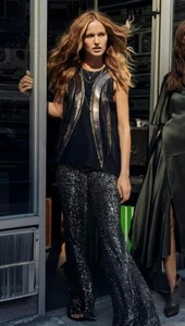 Pantalón SASS & BIDE "Lightning Strikes" Embellecido Galería de Alta Costura Nuevo sin Etiquetas - 10 - $890 - Imagen 1 de 11