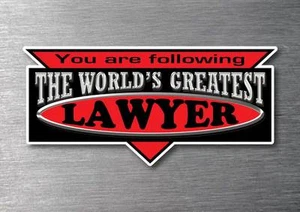 The worlds greatest Lawyer sticker water & fade proof vinyl - Picture 1 of 1