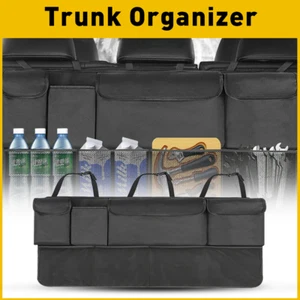 1 pieza Organizador de maletero de red de carga de automóvil negro asiento trasero colgante bolsa organizadora - Imagen 1 de 20