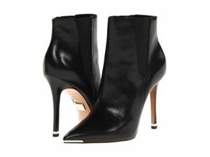 Michael Kors Women's Andie Black Leather Ankle Boots Size 8 - Picture 1 of 12