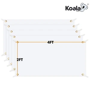 Juegos de 5 pancartas en blanco de sublimación de koala de poliéster blancas grandes 2x4 pies - Imagen 1 de 8