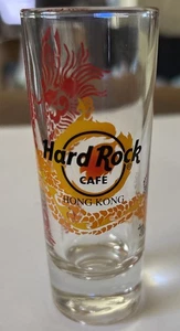 Fondo buco della serratura Hong Kong in vetro duro 4" Hard Rock Cafe Shot. Logo Drago. Molto bello. - Foto 1 di 4