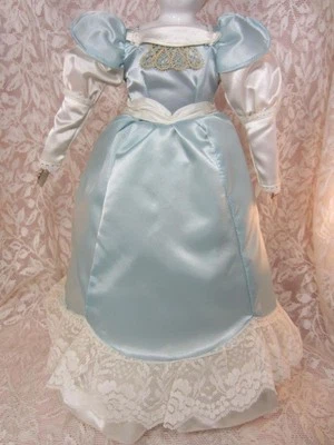 *VESTIDO de satén de lujo para muñeca antigua de 18" - 20" francesa, china alemana, cuero Foto 1 de 4