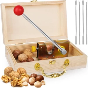 Nussknacker für alle Nüsse Schwerlast Walnussknacker mit Holz Geschenkbox Adjus... - Bild 1 von 6