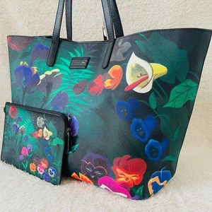 MARC JACOBS x Disney Alice in Wonderland Tote Bag with Pouch Floral USED Japan - Picture 1 of 10