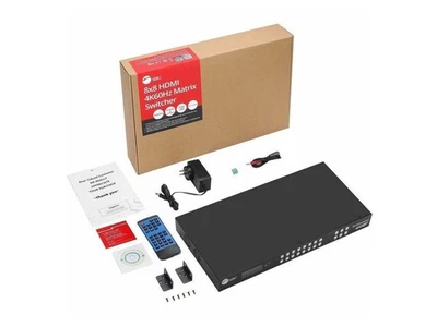 Interruptor Matriz SIIG HDMI 8x8 HDMI 4K60Hz Con LCD 18Gbps CE-MX0011-S1 Foto 1 de 2