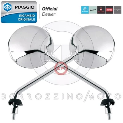 SPECCHI SPECCHIETTI COPPIA DX/SX ORIGINALE PIAGGIO PER VESPA GTS 125 250 300 - Immagine 1 di 2