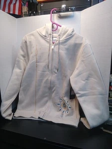 Chaqueta con Capucha Disney Wish Para Mujer Pequeña Marfil Manga Larga Cremallera Completa King Magnifico - Imagen 1 de 7