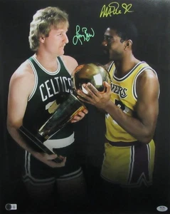 Foto 16x20 Larry Bird/Magic Johnson doble firmada/autografiada PSA y Bas 200037 - Imagen 1 de 4