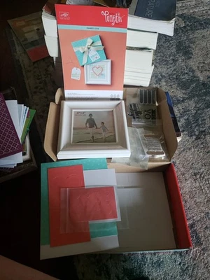 HAS STAMP Stampin Up Framed Love Paper Pumpkin Kit Refill With Frame NO INK - Image 1 of 4