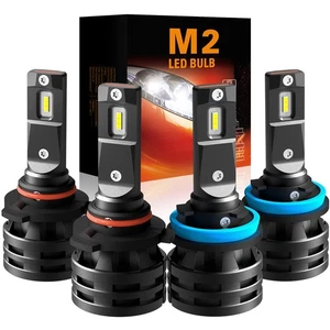 4X H11 9005 Combo LED Headlight Bulb Hi Low Beam for Chevy Tahoe 2015-2019 White - Picture 1 of 8