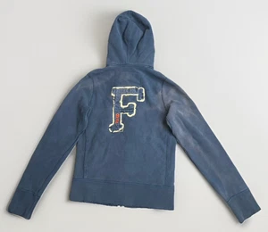 De Colección Abercrombie Fitch Sudadera con Capucha Para Hombres Pequeña Azul Cremallera ANF Músculo Envejecido Desteñido - Imagen 1 de 23