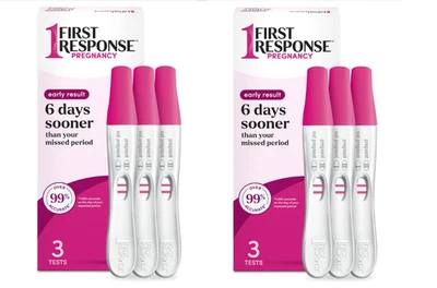 Prueba de embarazo resultado temprano primera respuesta, 3 unidades (paquete de 2) Foto 1 de 4
