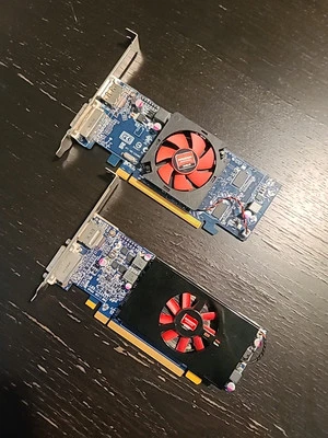 2x AMD Radeon Full Height Video Graphics Cards - Image 1 of 4