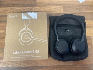 Jabra Evolve2 65 Stereo Black Wireless Headset MS Teams, USB-C - Picture 1 of 4