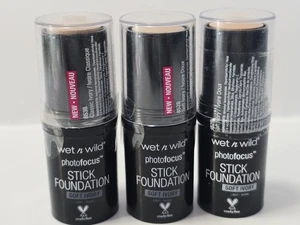 WET N WILD Photofocus Stick Foundation In SOFT IVORY 852B. QTY:3 - Picture 1 of 5
