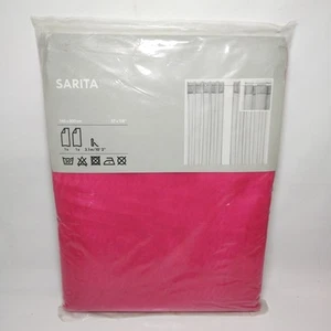 Pink Sheer Ikea SARITA Curtains 145x300cm 57x118” New 901.648.03 Hemming Tape - Picture 1 of 7