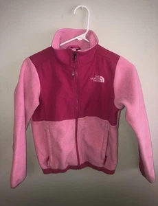 The North Face Girls Fleece Jacket Pink Full Zip Size 7/8 - Picture 1 of 3