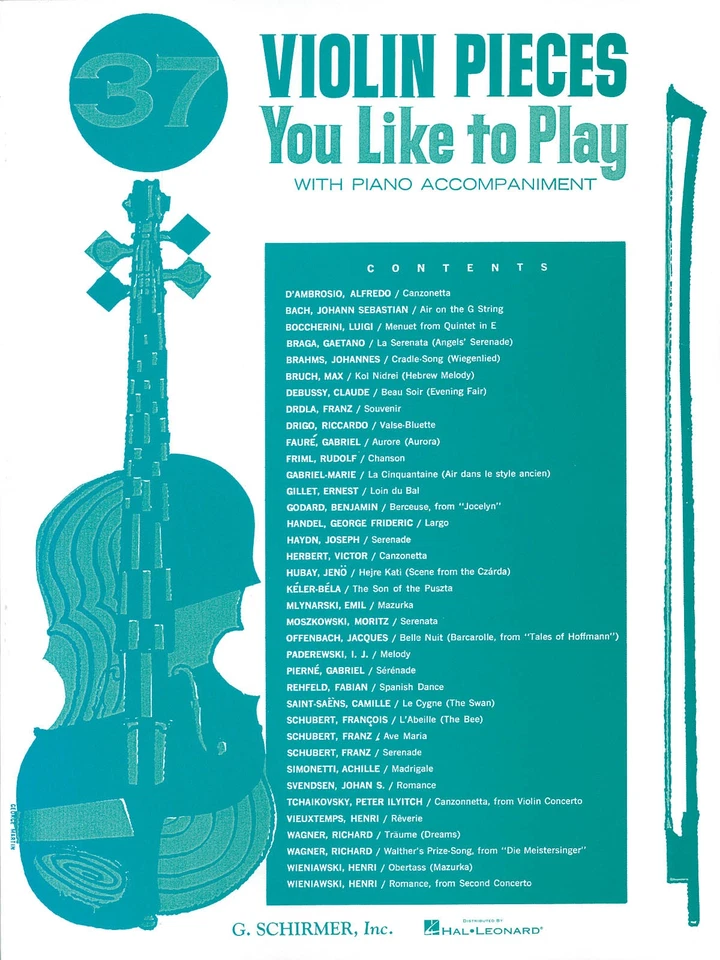 37 Violin Pieces You Like To Play G Schirmer Piano Sheet Music Book - Image 1 of 1